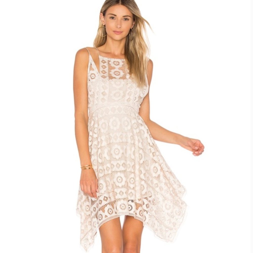 Free People Cream Lace Dress